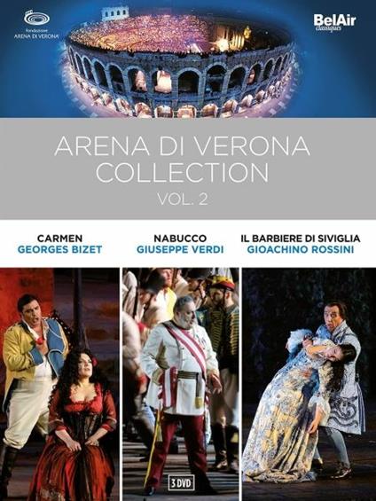 Arena di Verona Collection vol.2: Carmen / Nabucco / Il barbiere di Siviglia (3 DVD) - DVD di Georges Bizet,Gioachino Rossini,Giuseppe Verdi