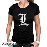 Death Note. T-shirt L Tribute Woman Ss Black. Basic Large