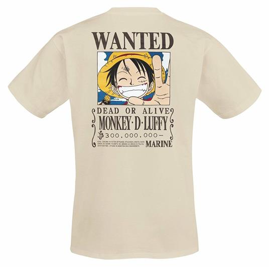 T-Shirt One Piece Wanted Rubber S - 2