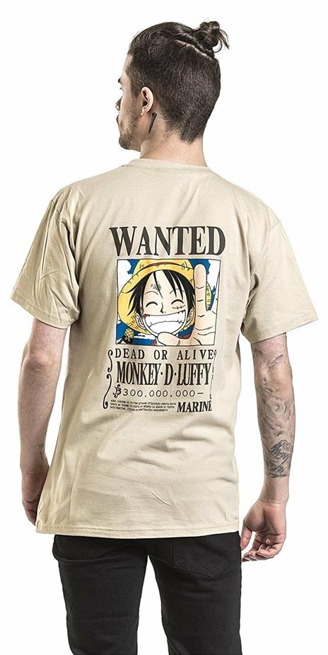 T-Shirt One Piece Wanted Rubber S - 4