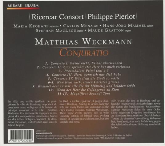 Conjuratio (Digipack) - CD Audio di Matthias Weckmann,Philippe Pierlot - 2