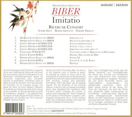 Imitatio - CD Audio di Heinrich Ignaz Franz Von Biber - 2