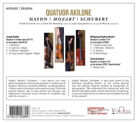 Haydn, Mozart, Schubert - CD Audio di Quatuor Akilone - 2