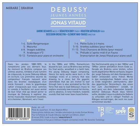 Jeunes Annes - CD Audio di Claude Debussy - 2