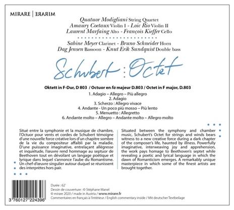 Schubert Octet - CD Audio di Franz Schubert,Quatuor Modigliani - 2