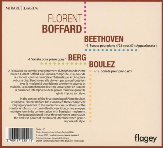 Musiche di Beethoven-Berg-Boulez - CD Audio di Florent Boffard - 2