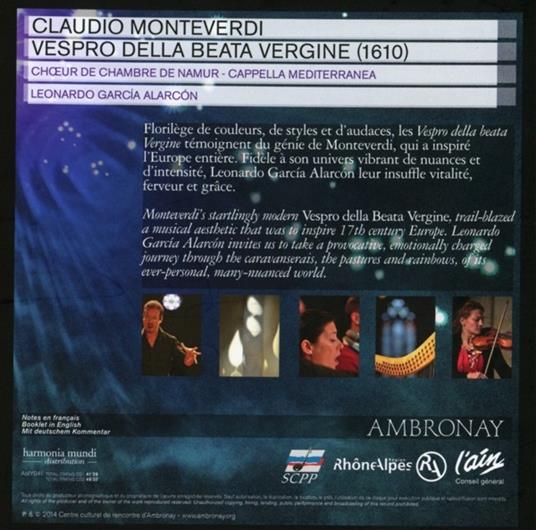 Vespro della Beata Vergine - CD Audio di Claudio Monteverdi - 2