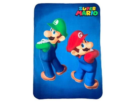 Super Mario Bros Coperta In Pile Mario e Luigi 100 x 140 Cm Nintendo