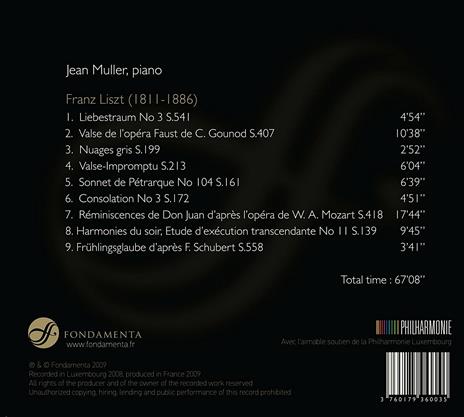 Liszt Recital - CD Audio di Jean Muller - 2