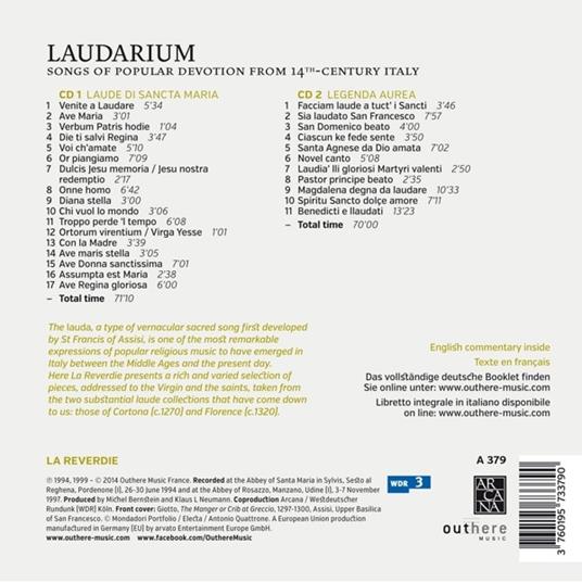 Laudarium - CD Audio di La Reverdie - 2