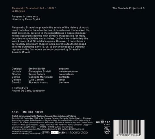 La Doriclea - CD Audio di Alessandro Stradella - 2