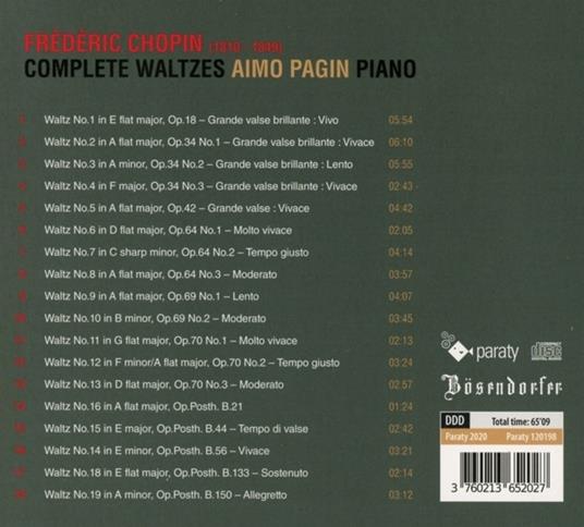 Complete Waltzes - CD Audio di Frederic Chopin,Aimo Pagin - 2
