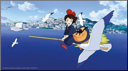 Quadro Legno Studio Ghibli. Kiki Consegne A Domicilio