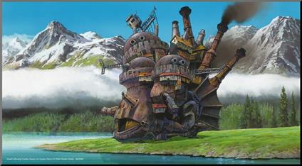 Quadro Legno Studio Ghibli. Il Castello Errante Di Howl