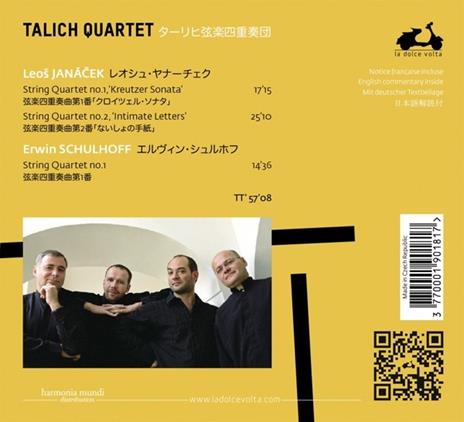 Quartetti per archi n.1, n.2 - CD Audio di Leos Janacek,Talich Quartet - 2