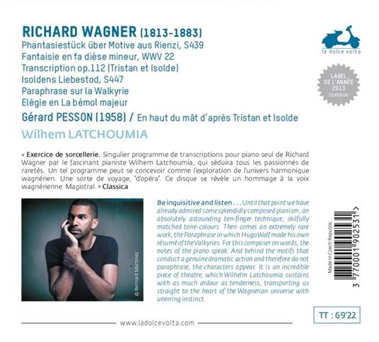 Elegie - Fantaisie - Walkyrie - CD Audio di Richard Wagner,Wilhem Latchoumia - 2
