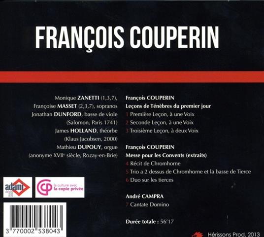 Les Lecons Des Tenebres - CD Audio di François Couperin - 2
