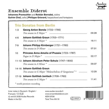 The Berlin Album - CD Audio di Johannes Pramsohler - 2
