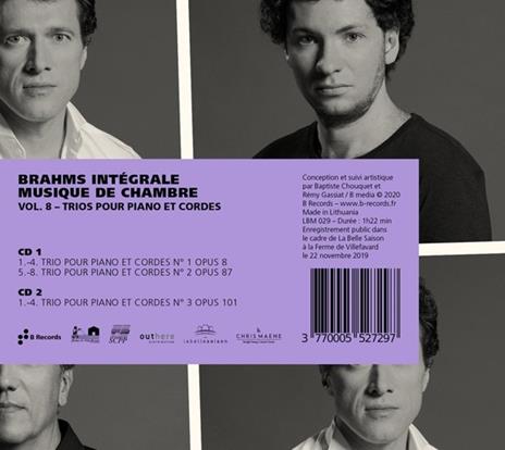 Trios Pour Piano Et Cordes Vol.8 - CD Audio di Johannes Brahms,Eric Le Sage - 2