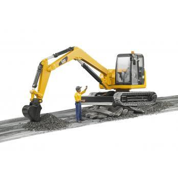 Cat Mini Scavatore con Operaio - 5
