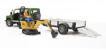 Jeep Defender con rimorchio ed escavatore - 5