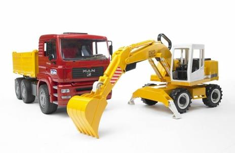 Camion Man con escavatore Liebherr Bruder (02751) - 3