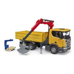 Camion da cantiere Scania Super 560R con gru e 2 pallet (03551)