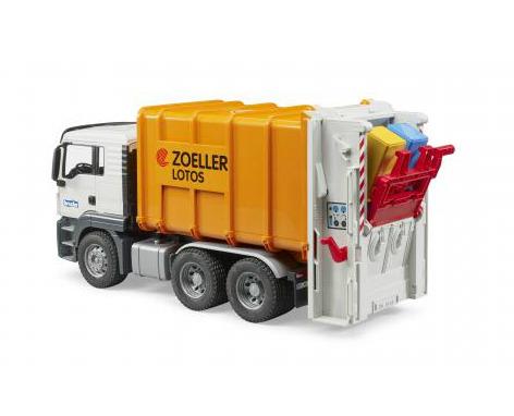 Man Tgs Camion Trasporto Rifiuti Carrello Posteriore Arancione - 4