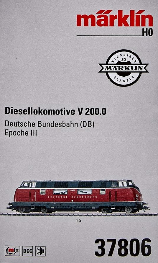 MÃ¤rklin Diesellokomotive Baureihe V 200.0 - Zugmodell - HO (1:87) - Junge/MÃ¤dchen - 15 Jahr(e) - Metall (37806) - 4