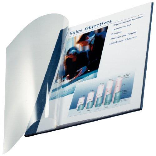 LEITZ impressBIND copertina flessibile fronte trasp.. f.to A4 dorso 3,5mm (10-35 fogli). Blu. 73980035