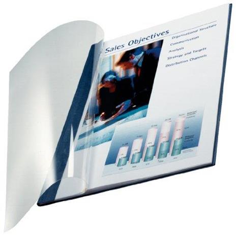 LEITZ impressBIND copertina flessibile fronte trasp.. f.to A4 dorso 3,5mm (10-35 fogli). Blu. 73980035 - 2