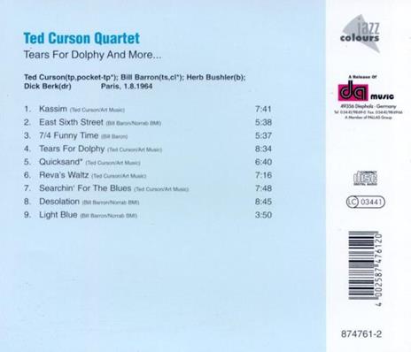 Tears of Dolphy and More - CD Audio di Ted Curson - 2