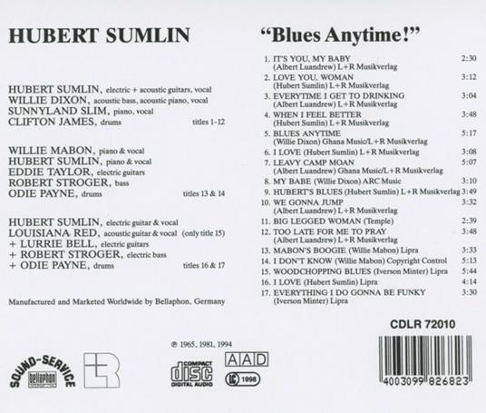 Blues Anytime! - CD Audio di Hubert Sumlin - 2