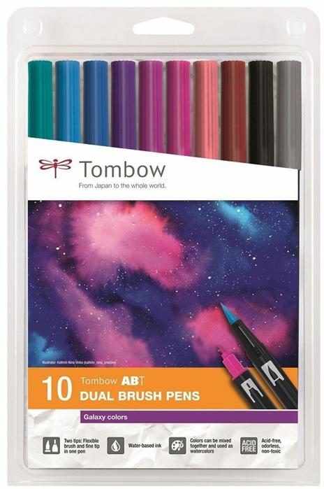 Pennarelli acquarellabili Koh-I-Noor Dual Brush Tombow Galaxy Color - Set 10 pezzi