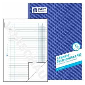 Cartoleria Avery 450 libro contabile Blu, Bianco Avery