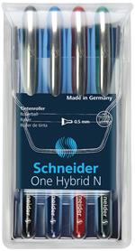 Penna roller Schneider ONE Hybrid 0,5mm. Astuccio 4 colori