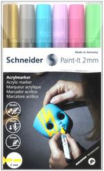 Marcatore Paint IT 310 2 mm, astuccio 6 colori, oro, silver, azzurro, lilla, rosa, verde pastello