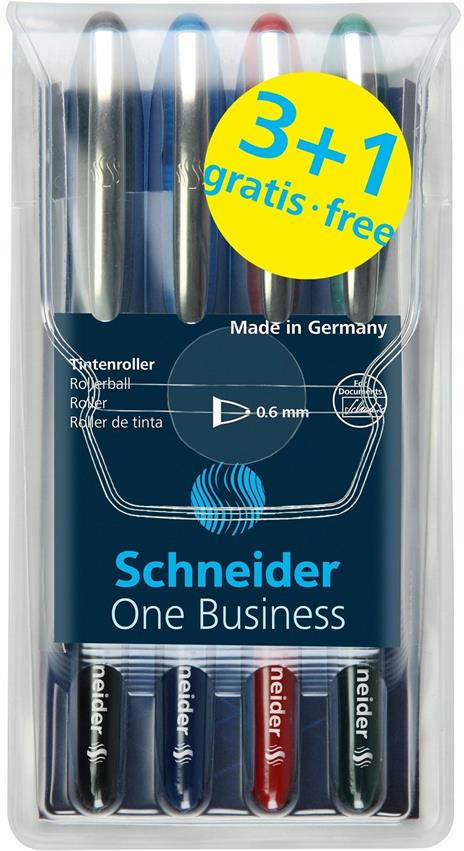 Penne roller Schneider ONE Business. Astuccio 4 colori