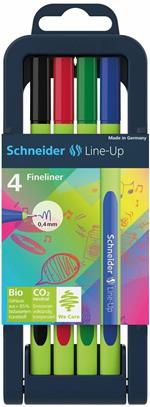 Pennarello fineliner Schneider Line Up. Astuccio 4 colori