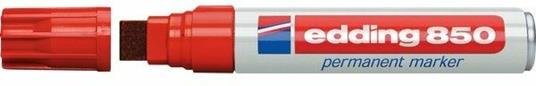 Marcatore permanente Edding 850 rosso punta a scalpello 5-16 mm