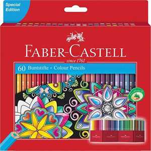 Cartoleria Astuccio cartone con 60 matite colorate permanenti Eco Faber-Castell