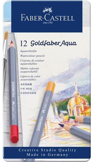 Astuccio in metallo con 12 matite colorate Goldfaber Aqua - 2