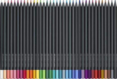 Astuccio cartone da 36 matite colorate triangolari Black Edition - 2