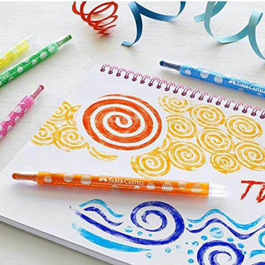 Astuccio cartone 24 pastelli a cera Jumbo Twist - inclusi 5 colori neon, gold, silver - 4