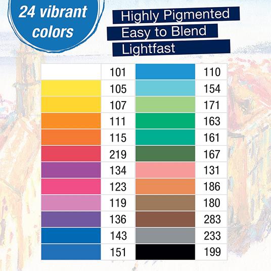 Astuccio in cartone da 24 pastelli a base dolio Oil Pastels - 3