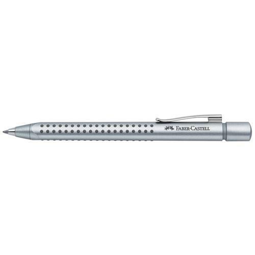 Penna a sfera Faber-Castell Grip 2011 a scatto punta XB Argento - 2