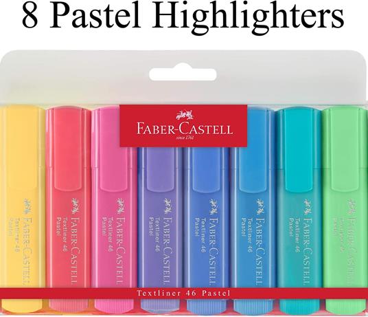 Evidenziatori Faber-Castell Textliner Pastel. Busta 8 colori pastello - 2