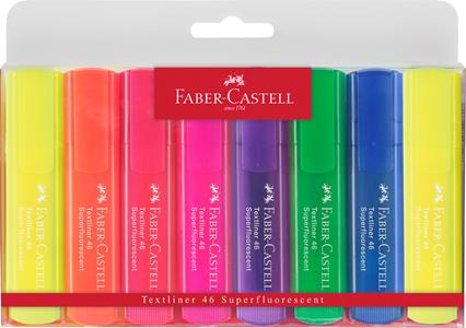 Cartoleria Astuccio 8 evidenziatori Textliner 1546 Superfluo Faber-Castell