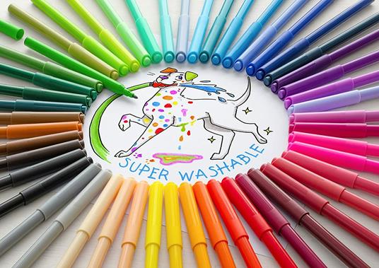 Astuccio in cartone con 12 pennarelli Castello superlavabili, punta fine - 2