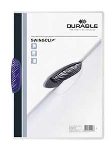 Cartoleria Durable Swingclip cartellina con fermafoglio Blu scuro Polipropilene (PP) Durable